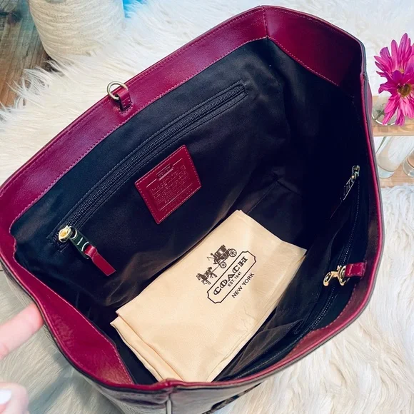 COACH Legacy Colorblock Ocelot Haircalf Flap Carryall in Aubergine/Multi - NWT!